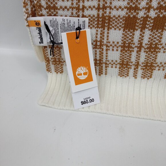 Timberland Plaid Pattern Knit Scarf NWT - Picture 4 of 6